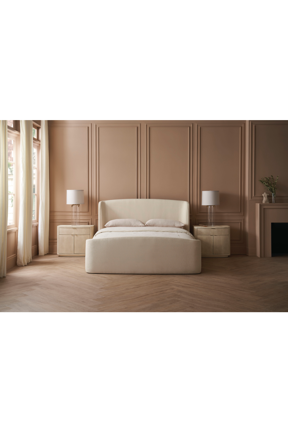 Ivory Ribbed Bed | Caracole Soft Embrace | Oroa.com
