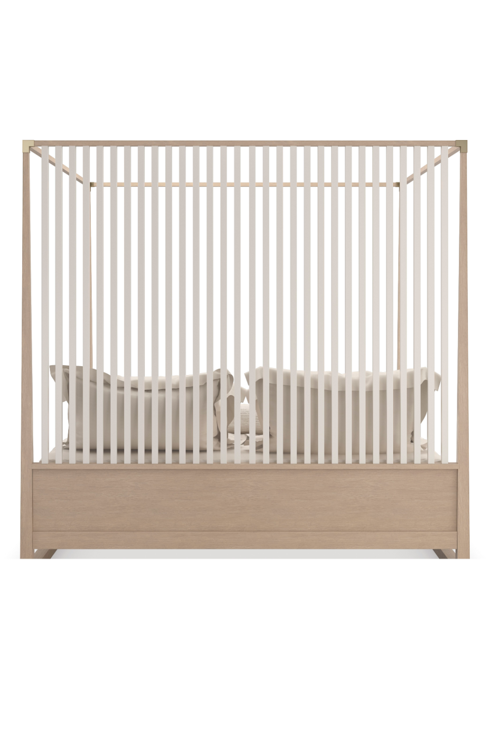 Light Oak Canopy Bed | Caracole Pinstripe | Oroa.com