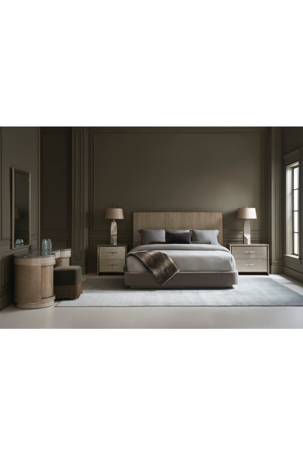 Gray Minimalist Bed | Caracole Dream Chaser | Oroa.com