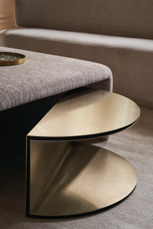 Gold Semi-Circle Cocktail Table | Caracole All Together | Oroa.com
