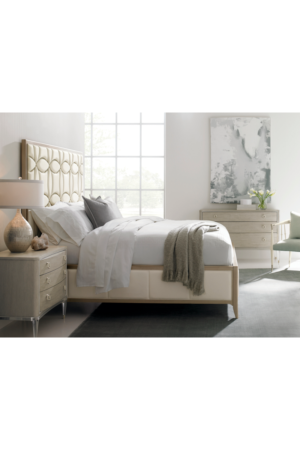 Light Gray Modern Dresser | Caracole Floating Away | Oroa.com