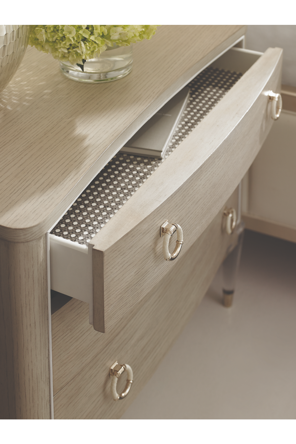 Light Gray Modern Nightstand | Caracole Floating On Air | Oroa.com