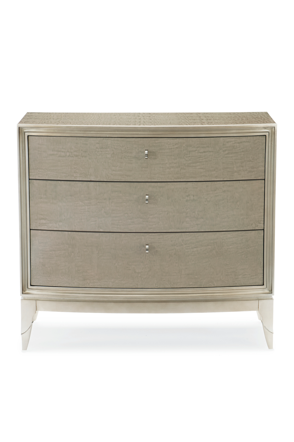 Silver Leaf 3-Drawer Nightstand | Caracole Rise And Shine | Oroa.com