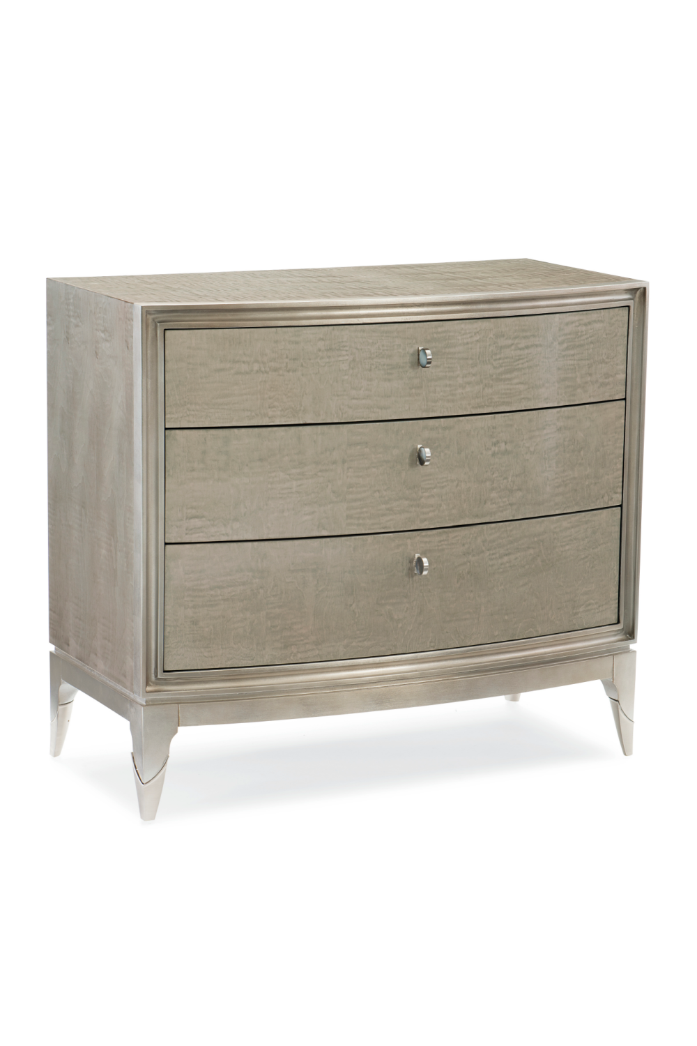 Silver Leaf 3-Drawer Nightstand | Caracole Rise And Shine | Oroa.com