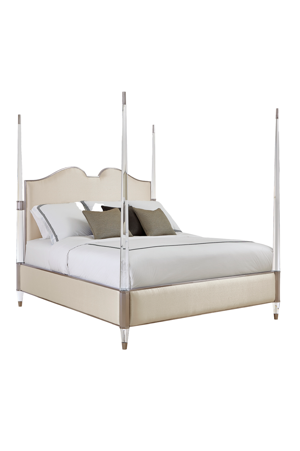 Cream Modern Classic Bed | Caracole The Post Is Clear | Oroa.com