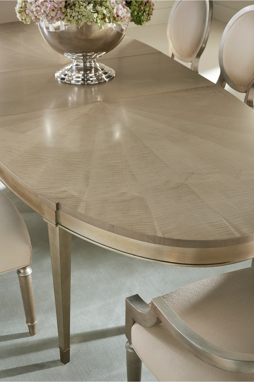 Silver Leaf Oval Dining Table | Caracole A House Favorite | Oroa.com