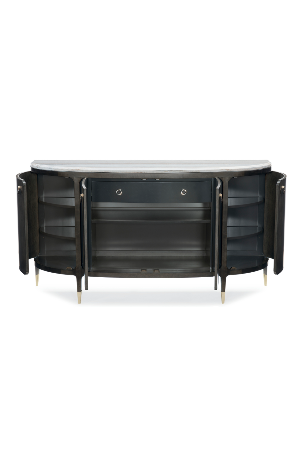 Black 4-Door Console Table | Caracole Serve Yourself | Oroa.com
