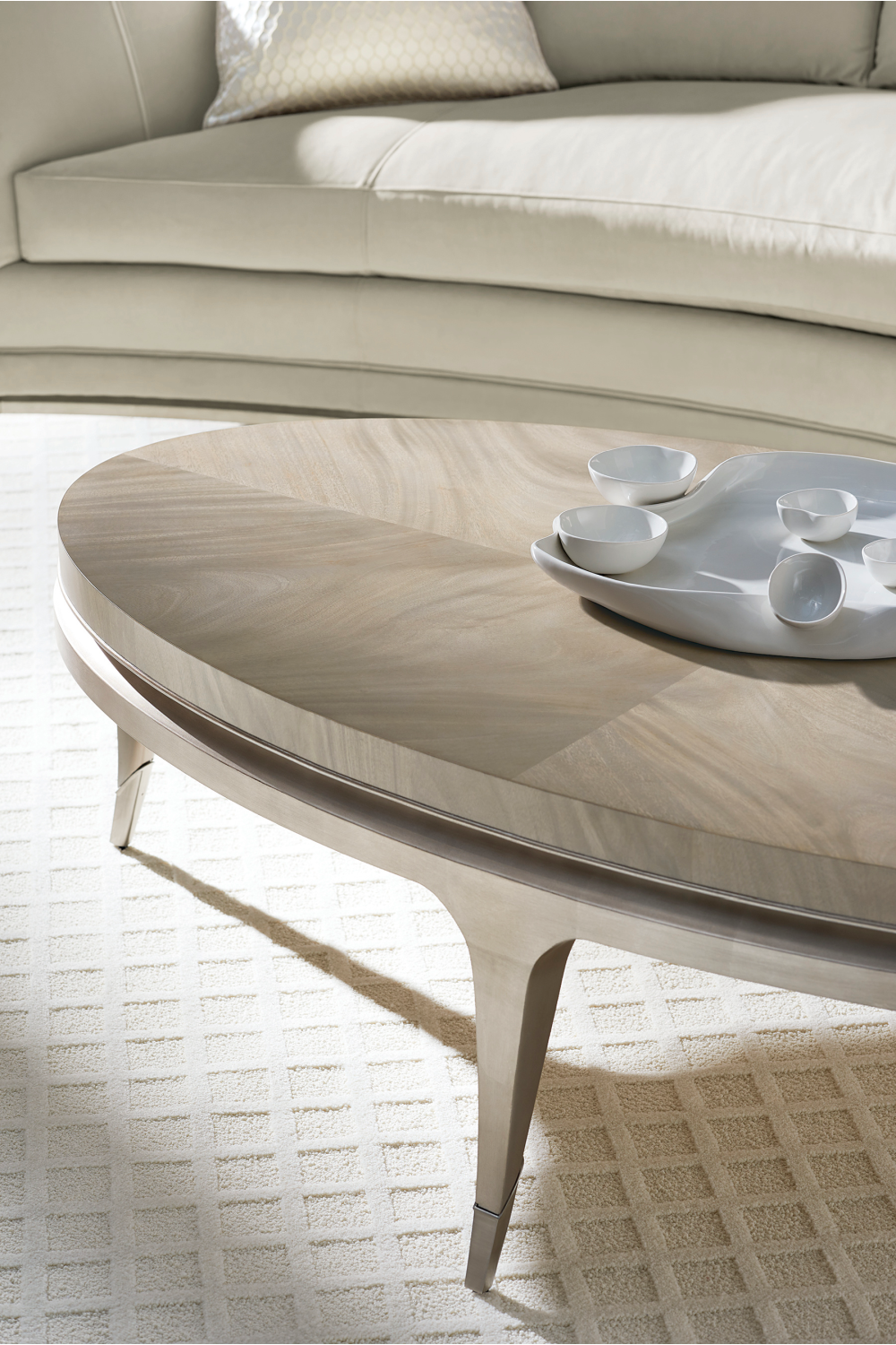 Oval Mahogany Veneer Cocktail Table | Caracole Front And Center |  Oroa.com