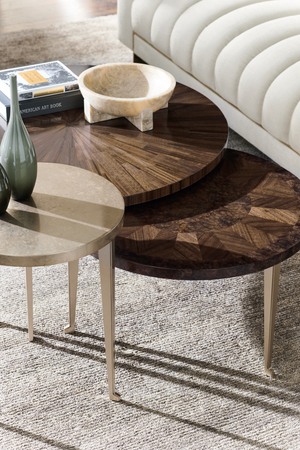 Round Wooden Cocktail Table | Caracole One Of The Bunch | Oroa.com