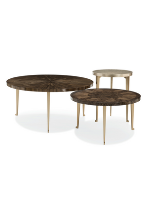Gold Leaf Round Side Table | Caracole Honey Bunch | Oroa.com