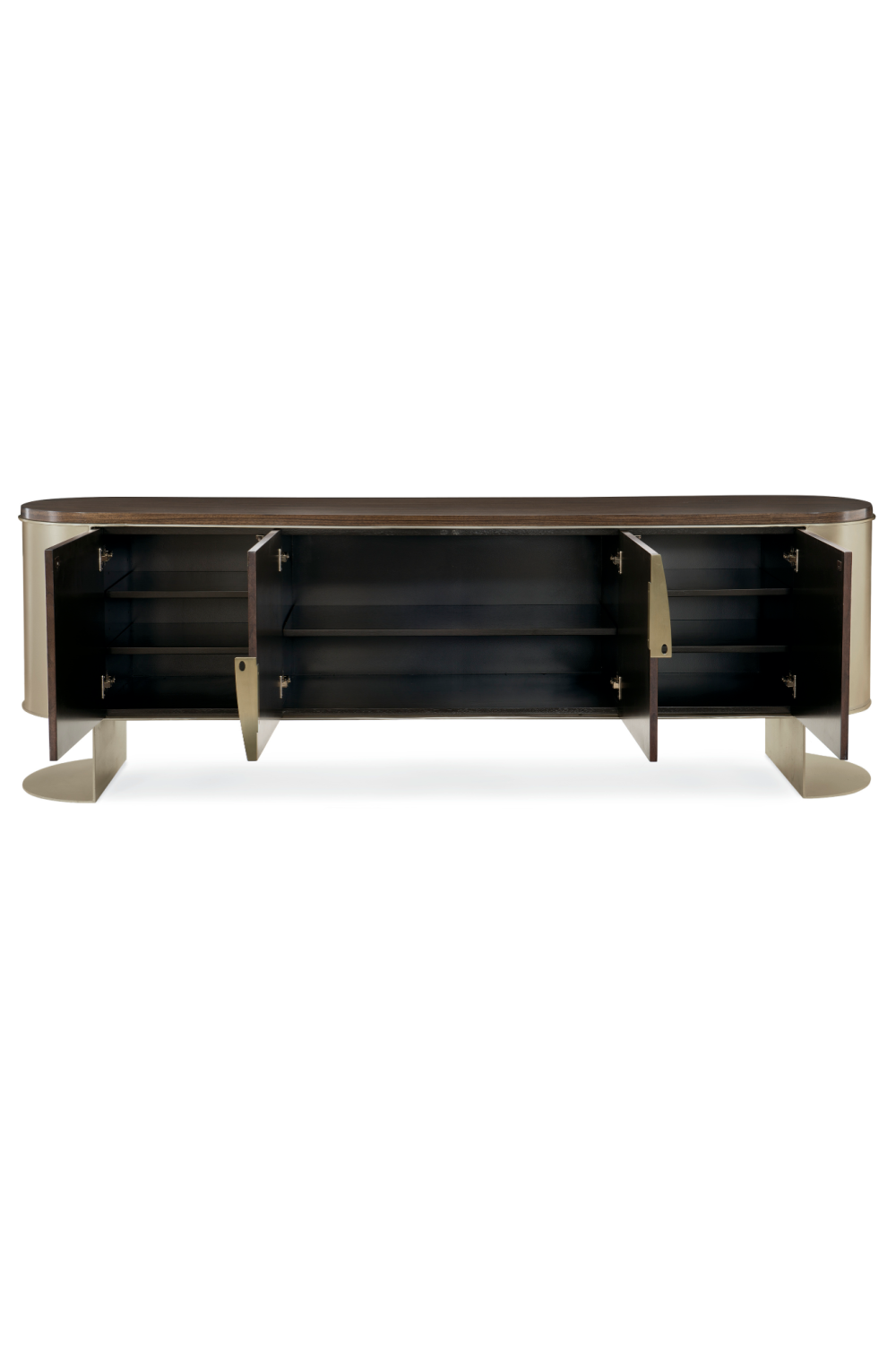 Modern Curved Media Unit | Caracole Prime Time | Oroa.com
