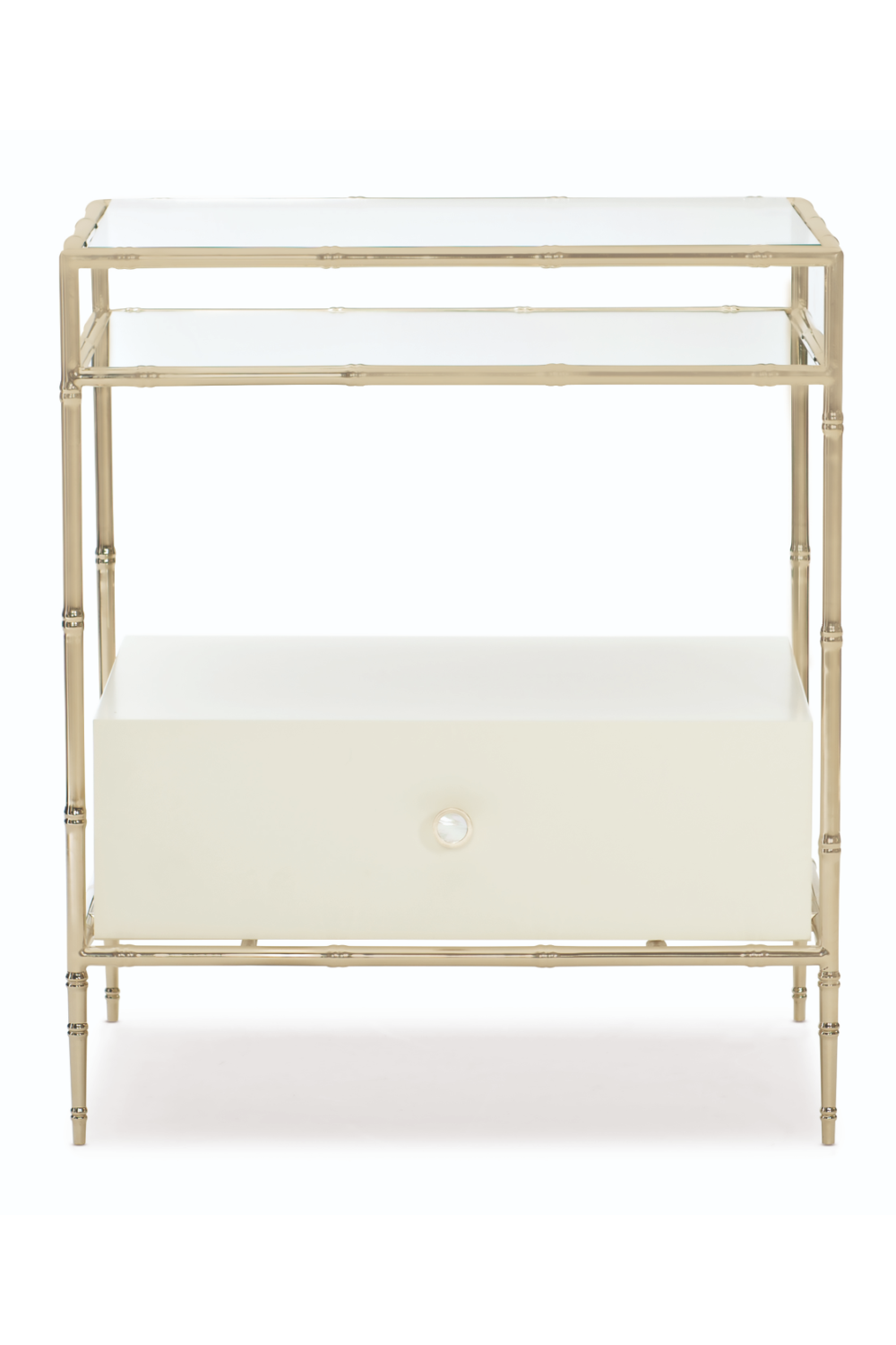 Bamboo Motif Modern Nightstand | Caracole Give It A Reed | Oroa.com