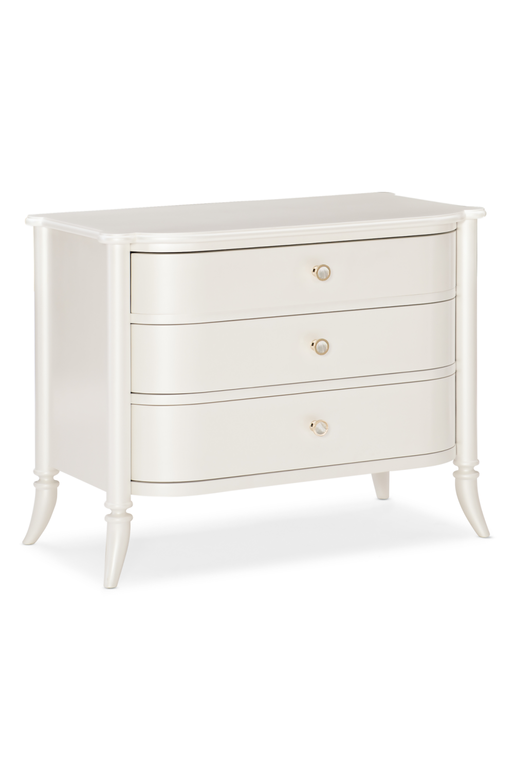 Pearlized White Nightstand | Caracole Oyster Diver | Oroa.com