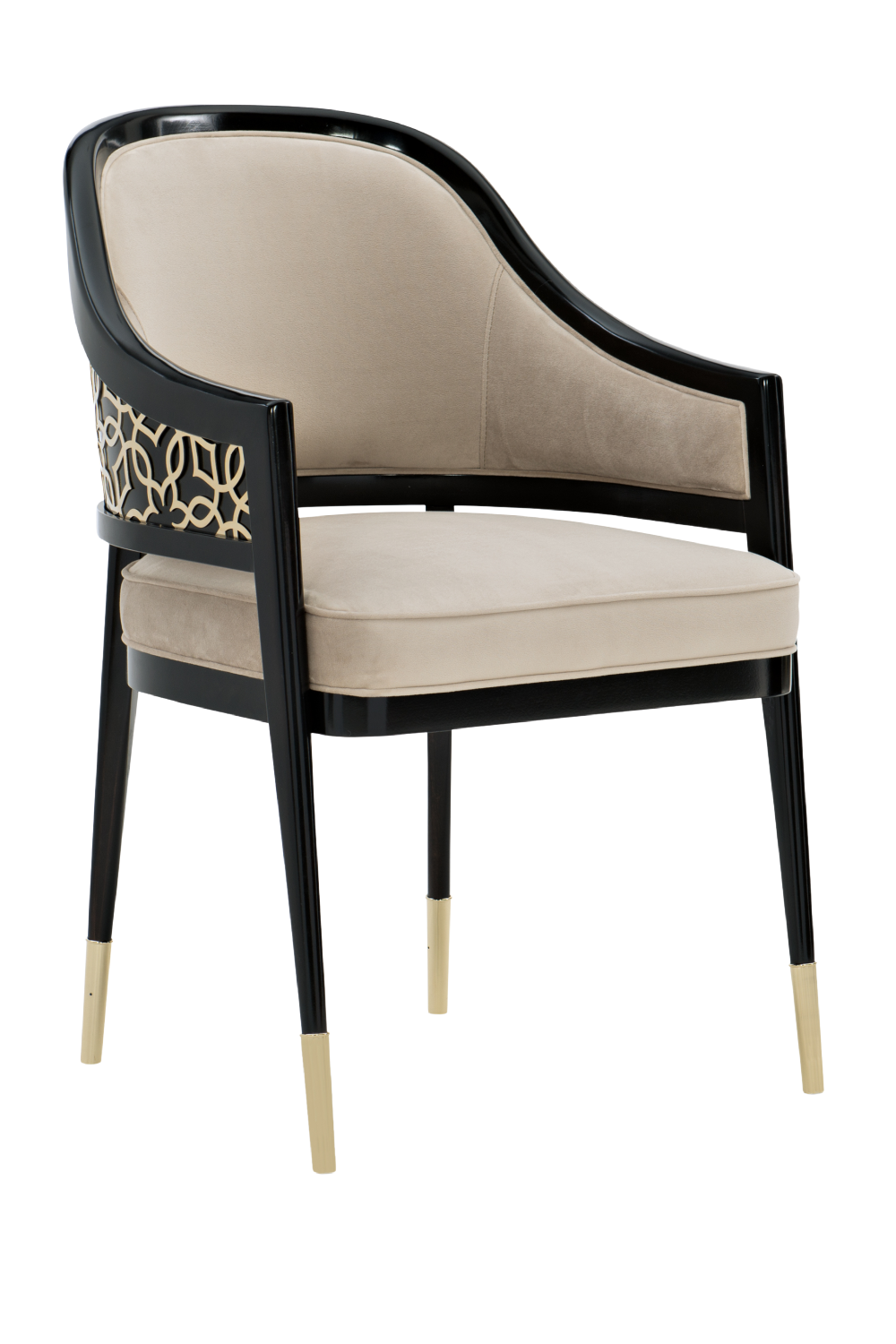 Arabesque Fretwork Dining Chair | Caracole Club Member At The Table | Oroa.com