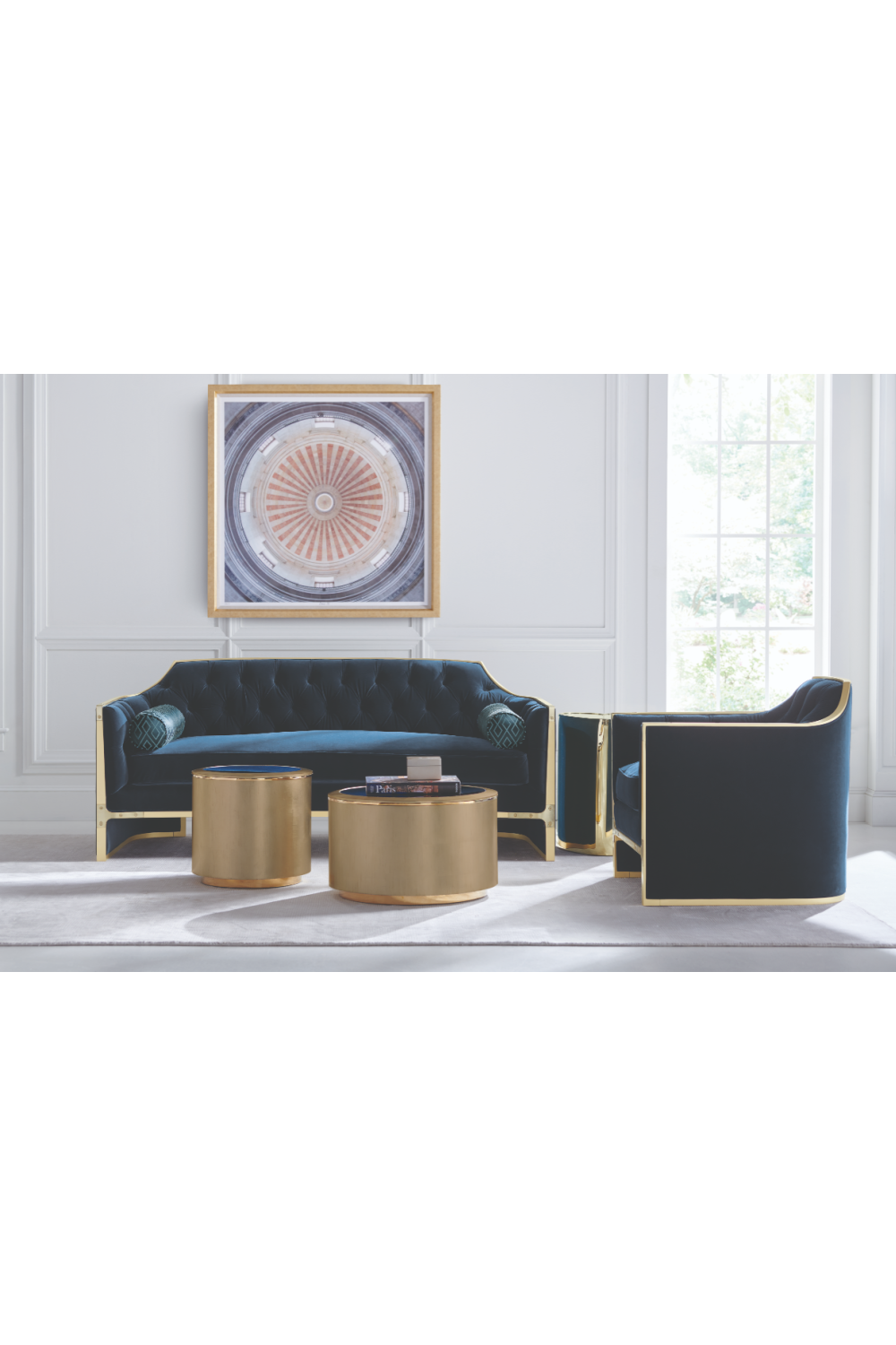 Gold Round Coffee Table | Caracole Circle In Time | Oroa.com
