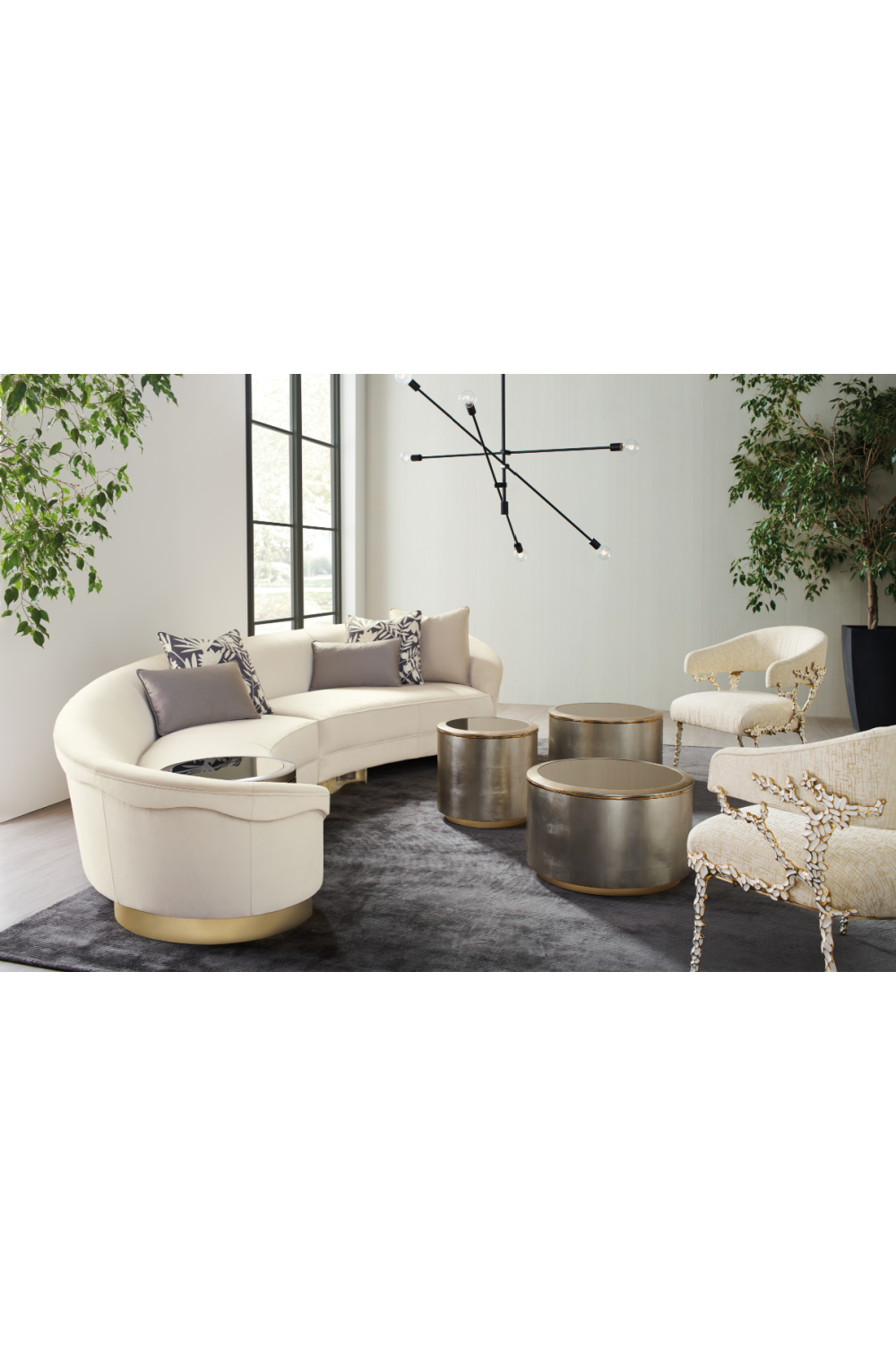 Gold Round Coffee Table | Caracole Circle In Time | Oroa.com