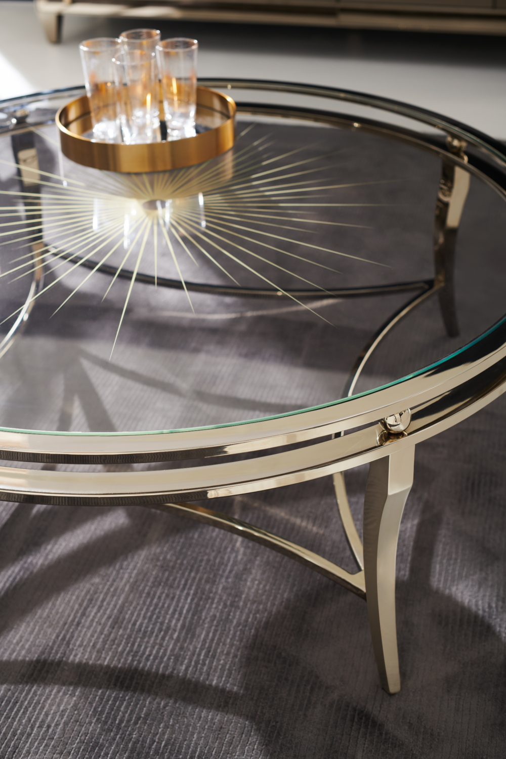 Round Glass Cocktail Table | Caracole A Star Is Born | Oroa.com