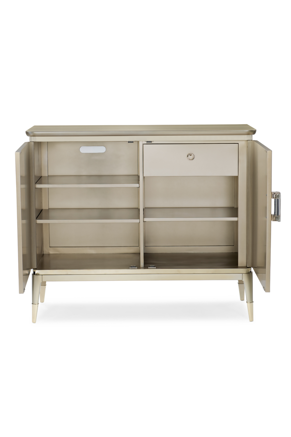 Leaf Patterned Taupe Sideboard | Caracole A Shimmer Of Light | Oroa.com