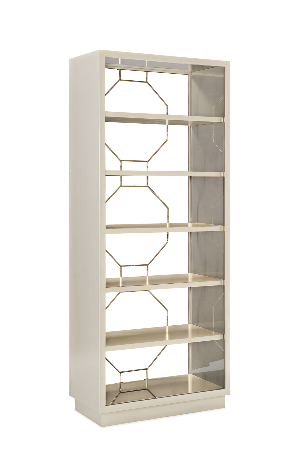 Taupe Metallic Modern Shelf | Caracole Going Up | Oroa.com