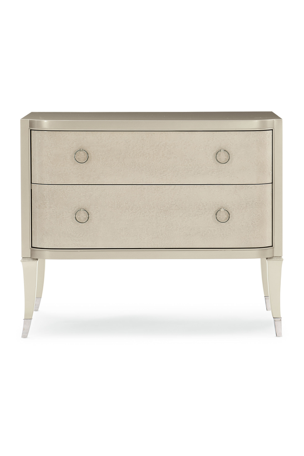Soft Metallic 2-Drawer Nightstand | Caracole Perfect Match | Oroa.com