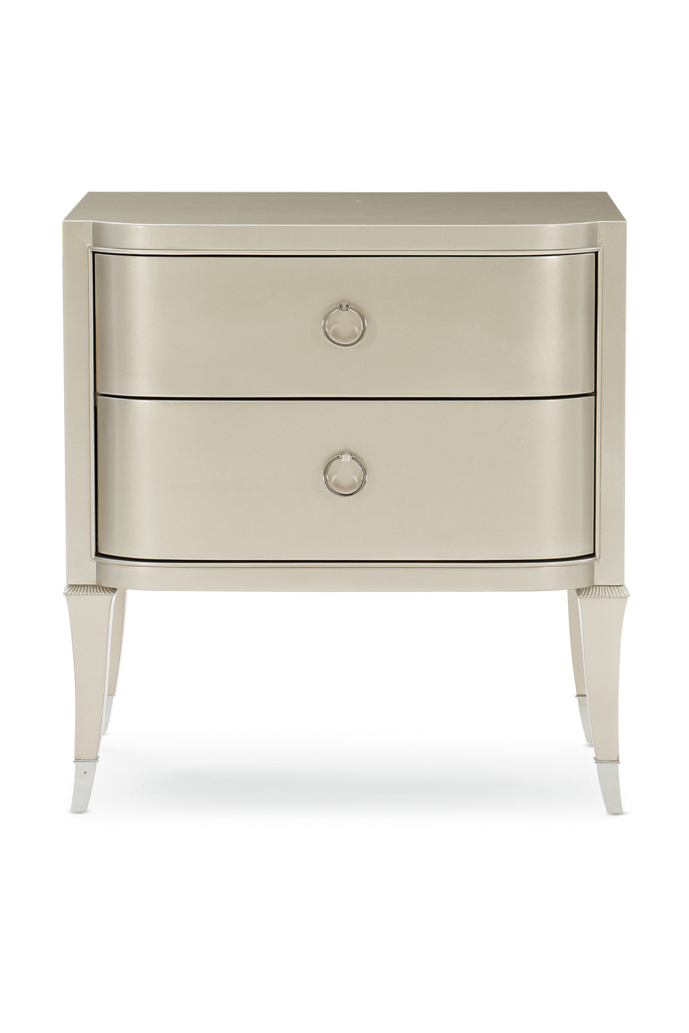 Soft Silver 2-Drawer Nightstand | Caracole Significant Other | Oroa.com