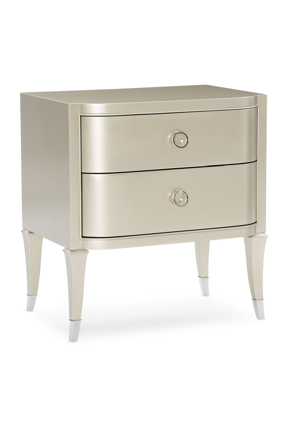 Soft Silver 2-Drawer Nightstand | Caracole Significant Other | Oroa.com