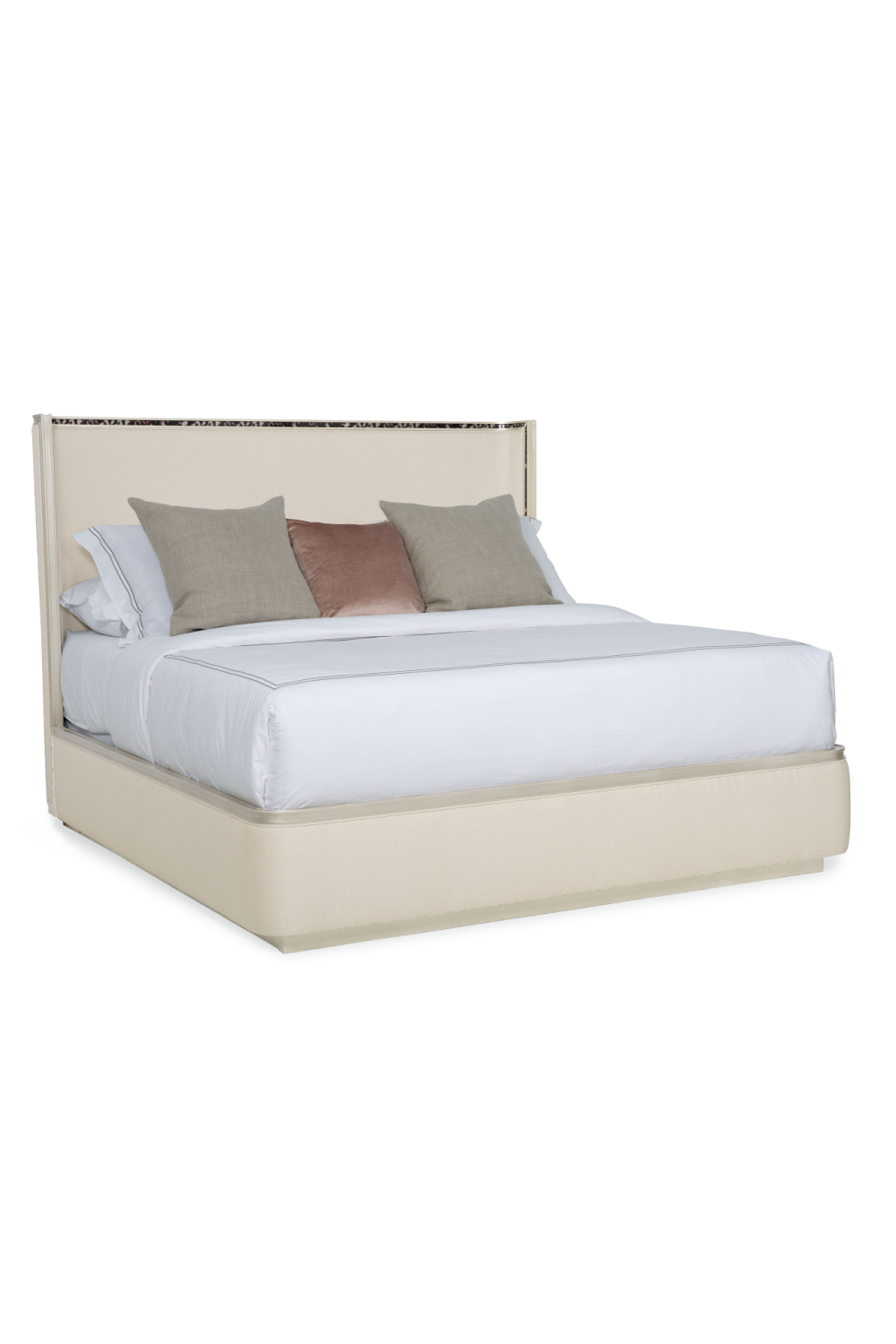 Modern Minimalist Cream Bed | Caracole Dream Big | Oroa.com