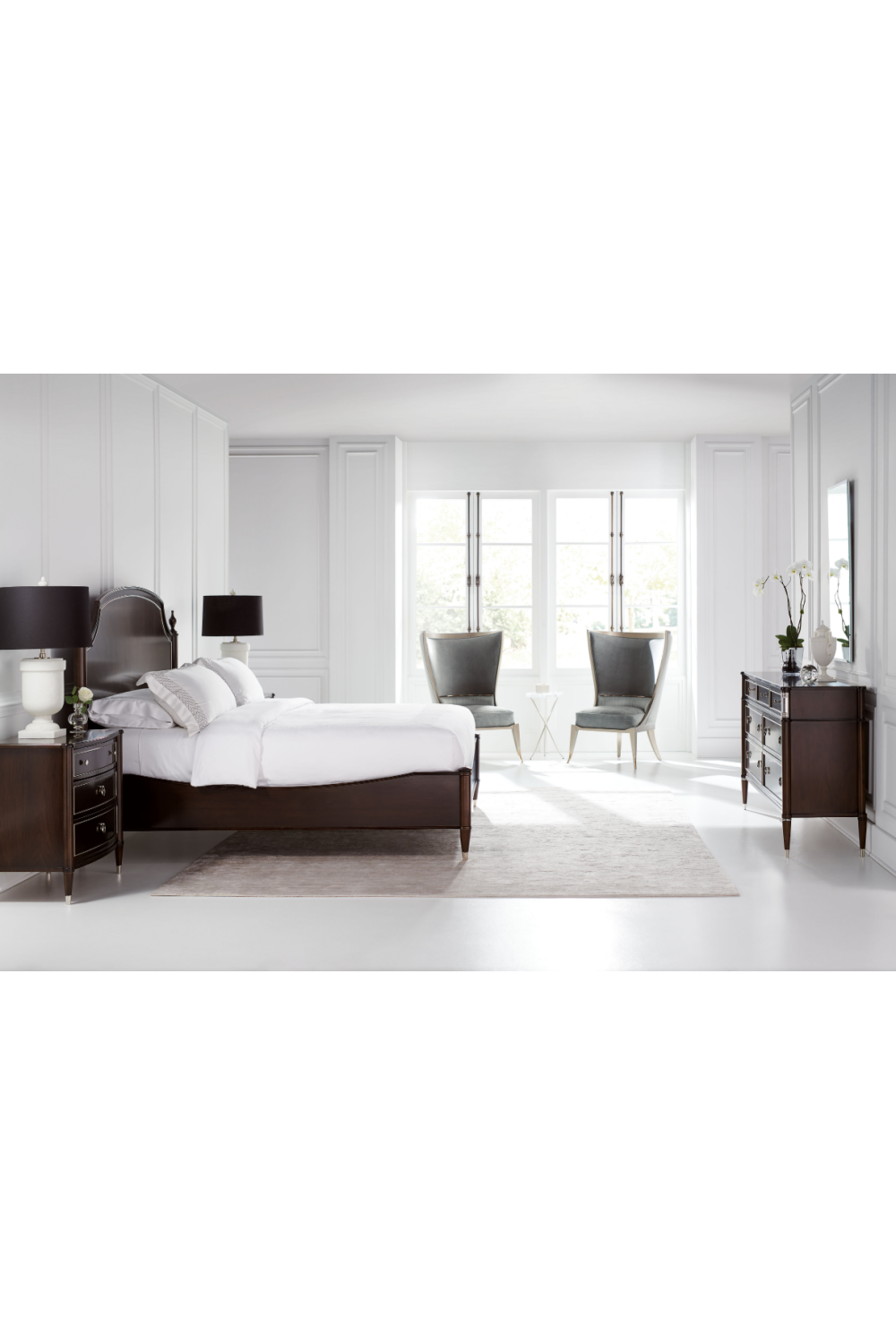 Brown Walnut California King Bed | Caracole Suite Dreams | Oroa.com