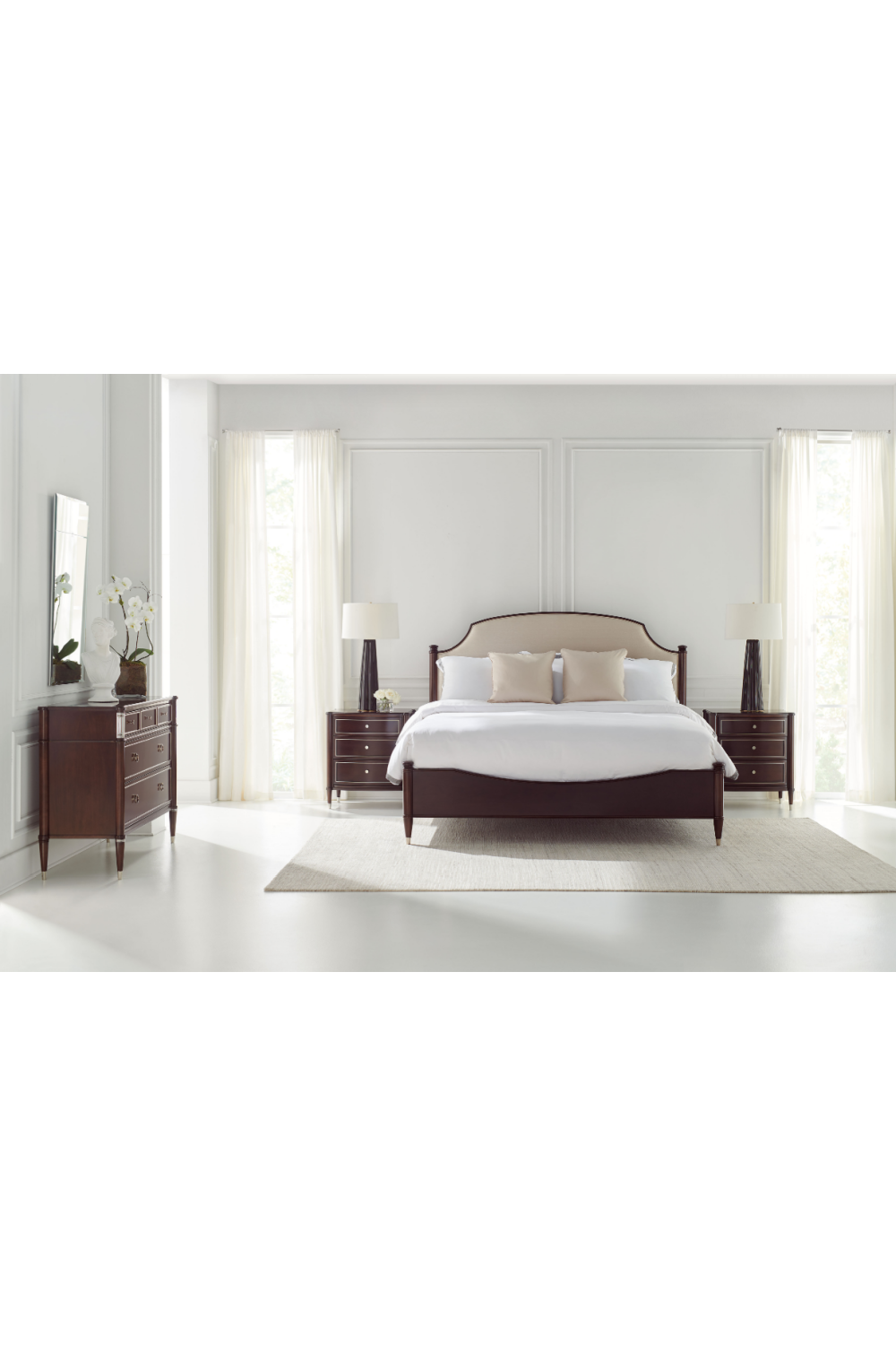 Brown Upholstered California King Bed | Caracole Crown Jewel | Oroa.com