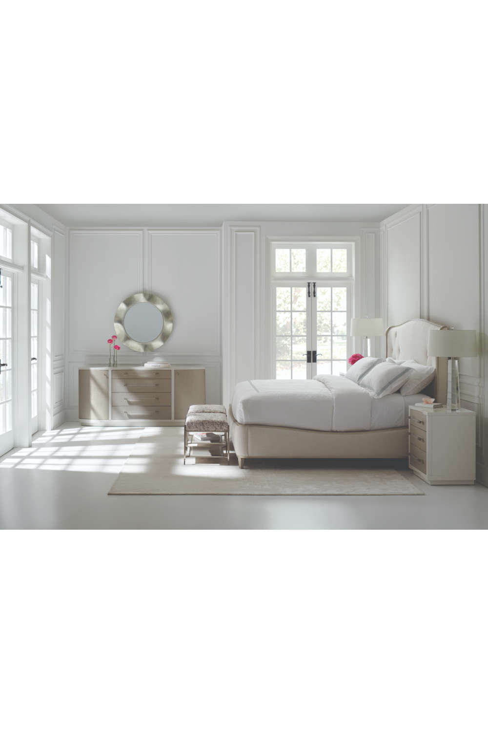 Gray Linen Bed | Caracole Clear The Air | Oroa.com