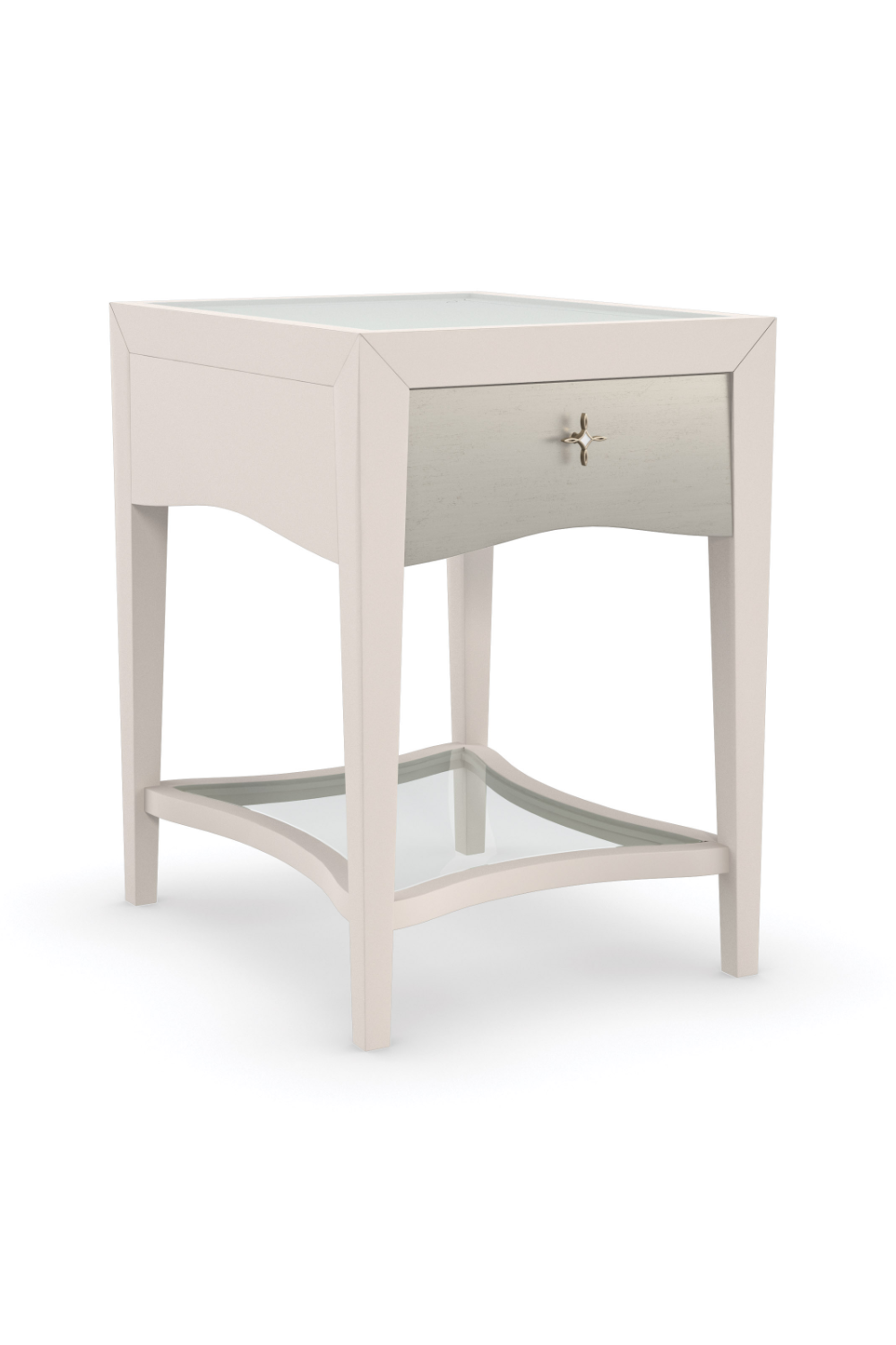 White 1-Drawer Side Table | Caracole Little Charm | Oroa.com