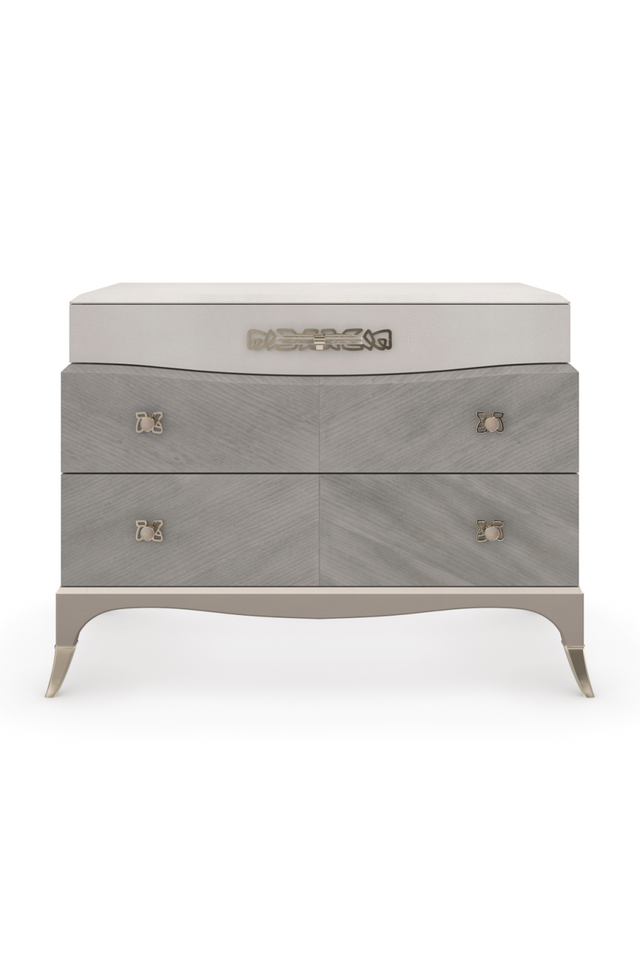Gray Shagreen Nightstand | Caracole Vibrato | Oroa.com