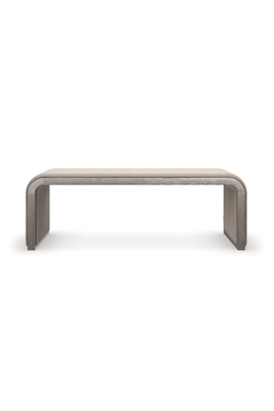 Taupe Velvet Bench | Caracole Traverse | Oroa.com
