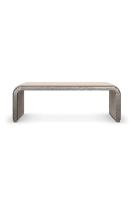 Taupe Velvet Bench | Caracole Traverse | Oroa.com