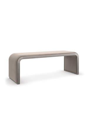 Taupe Velvet Bench | Caracole Traverse | Oroa.com