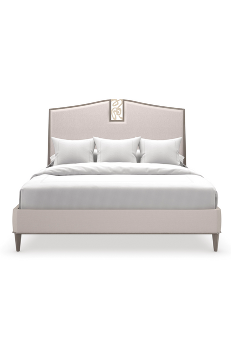 Cream Chenille Modern Bed | Caracole Crescendo | Oroa.com