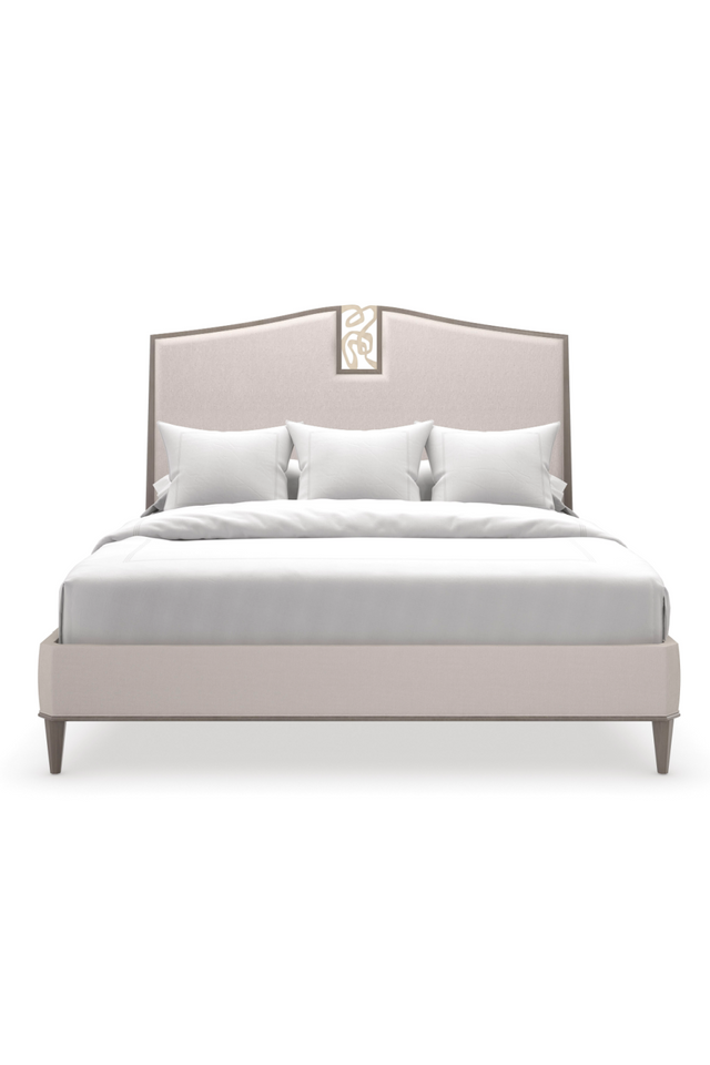 Cream Chenille Modern Bed | Caracole Crescendo | Oroa.com