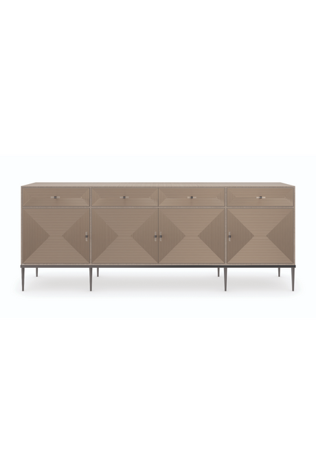 Geometrical Patterned Wooden Sideboard | Caracole Low Rise | Oroa.com