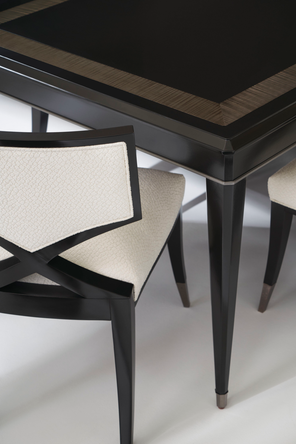 Ivory Chenille Dining Chairs (2) | Caracole First Chair | Oroa.com