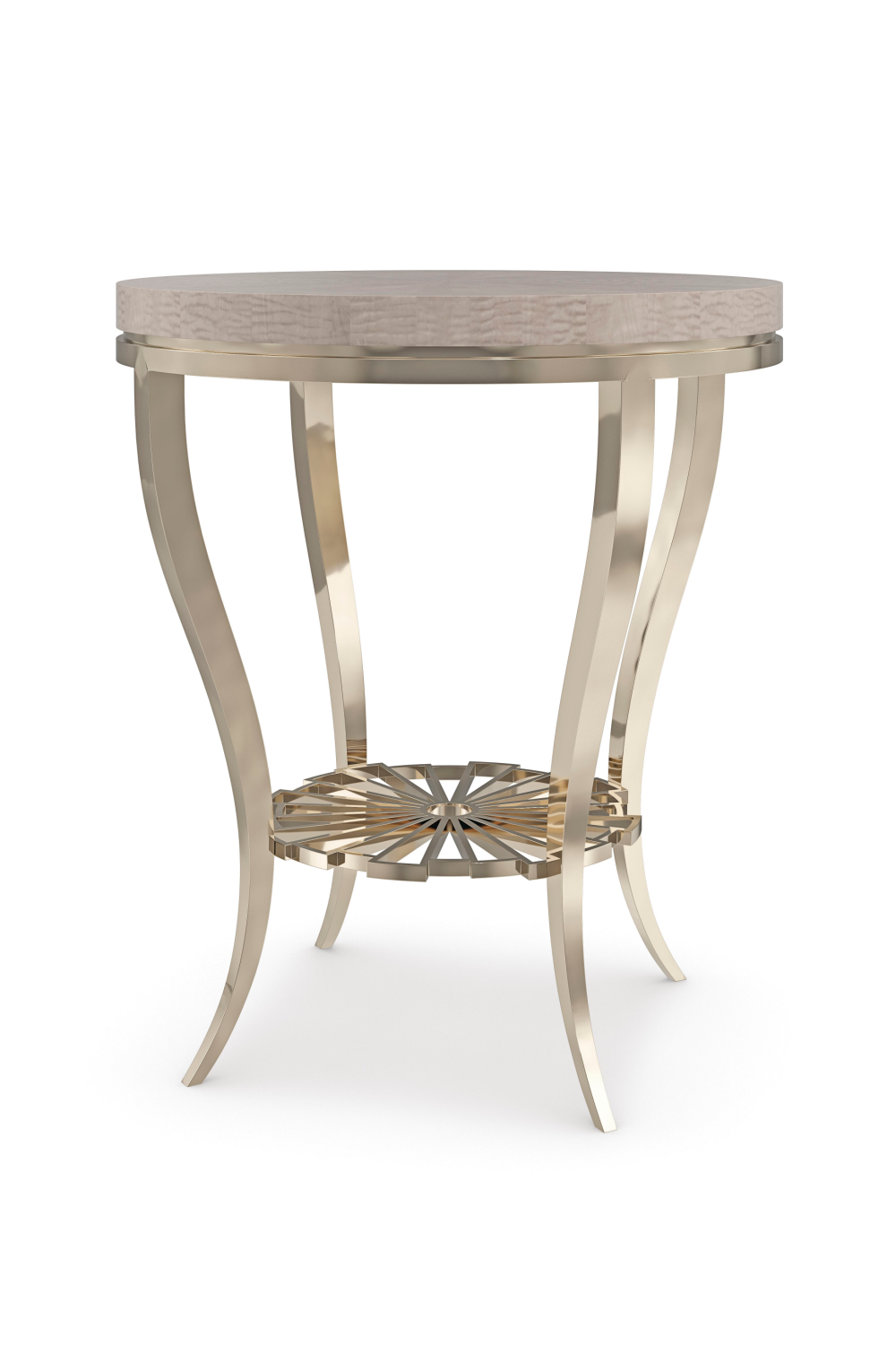 Art Deco Silver Accent Table | Caracole Plié | Oroa.com