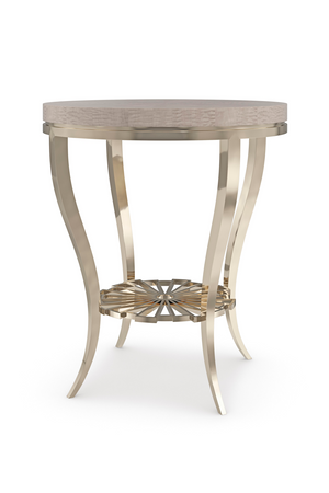 Art Deco Silver Accent Table | Caracole Plié | Oroa.com
