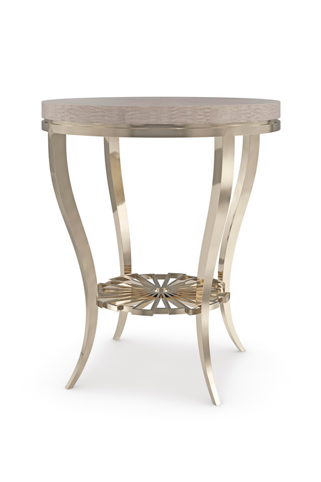 Art Deco Silver Accent Table | Caracole Plié | Oroa.com