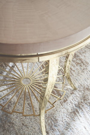 Art Deco Silver Accent Table | Caracole Plié | Oroa.com