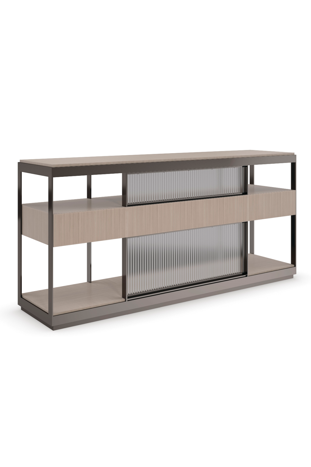 Bronze Framed Console Table | Caracole Shelf Sufficient | Oroa.com