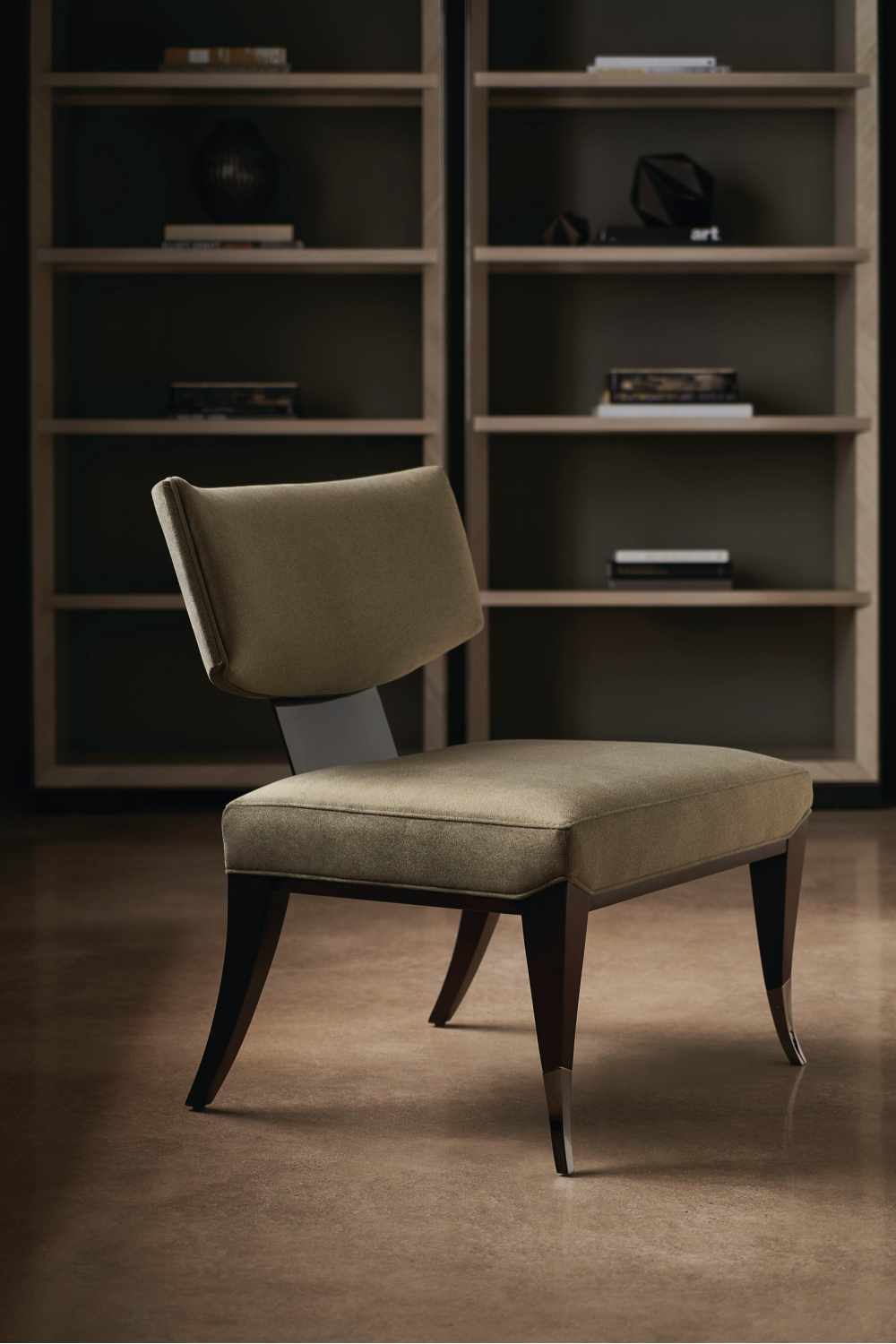 Bronze Glass Shelf Bookcase | Caracole High Rise | Oroa.com