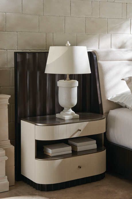   Cream Fluted Nightstand | Oroa.com