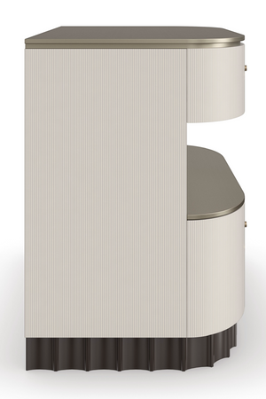 Cream Fluted Nightstand | Caracole Deep Sleep | Oroa.com