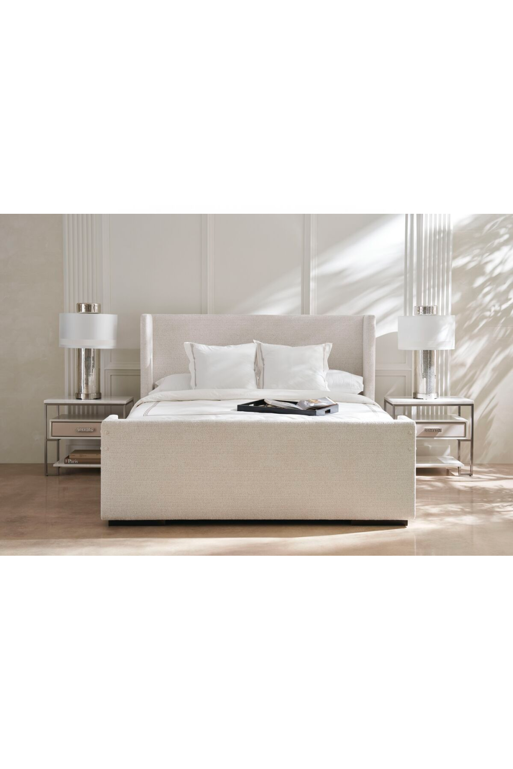 White Marble Nightstand | Caracole Marbleous | Oroa.com