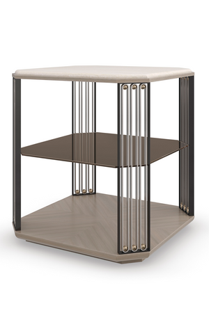 Bronze Glass End Table | Caracole Alloy | Oroa.com