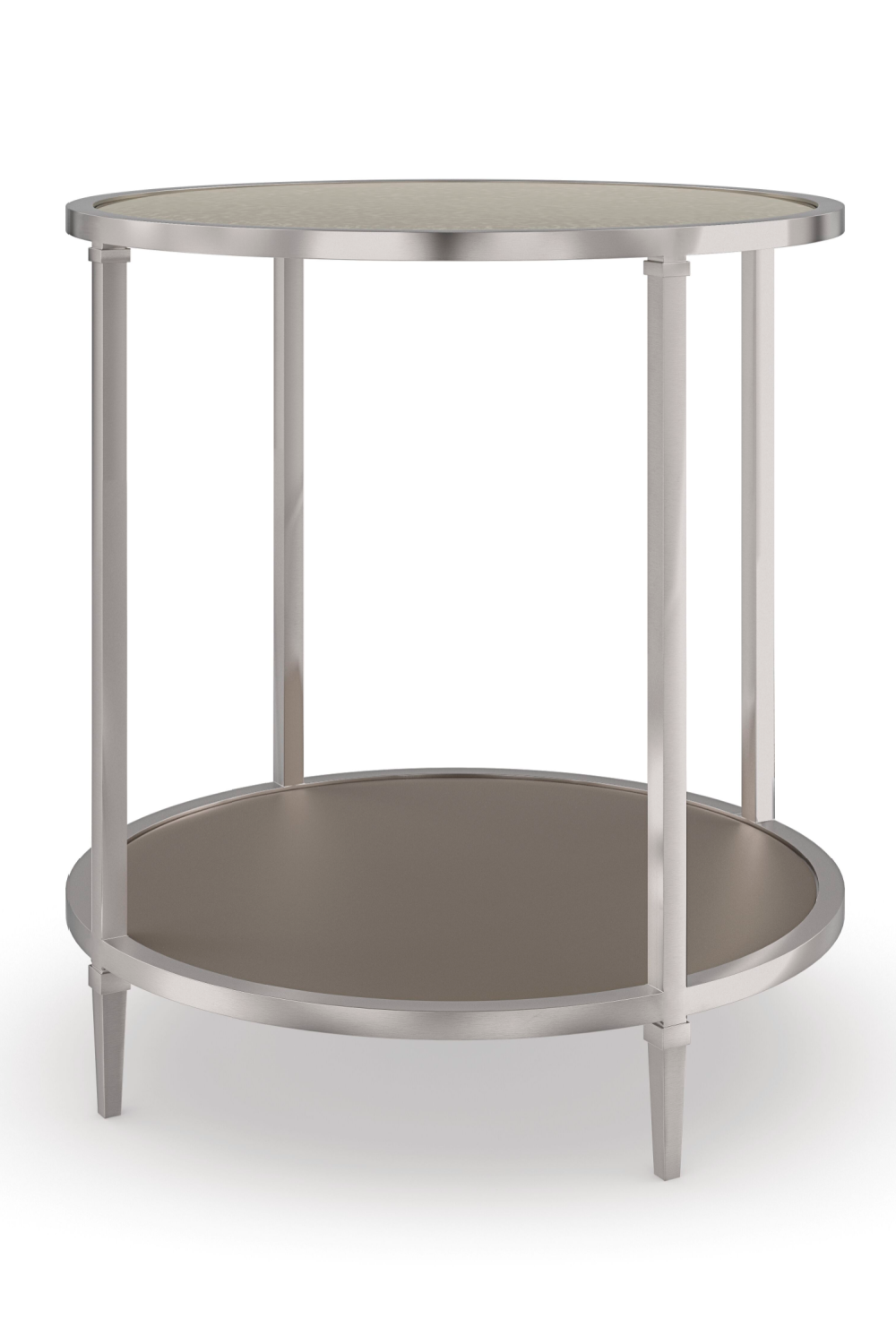 Silver Round End Table | Caracole Shimmer | Oroa.com